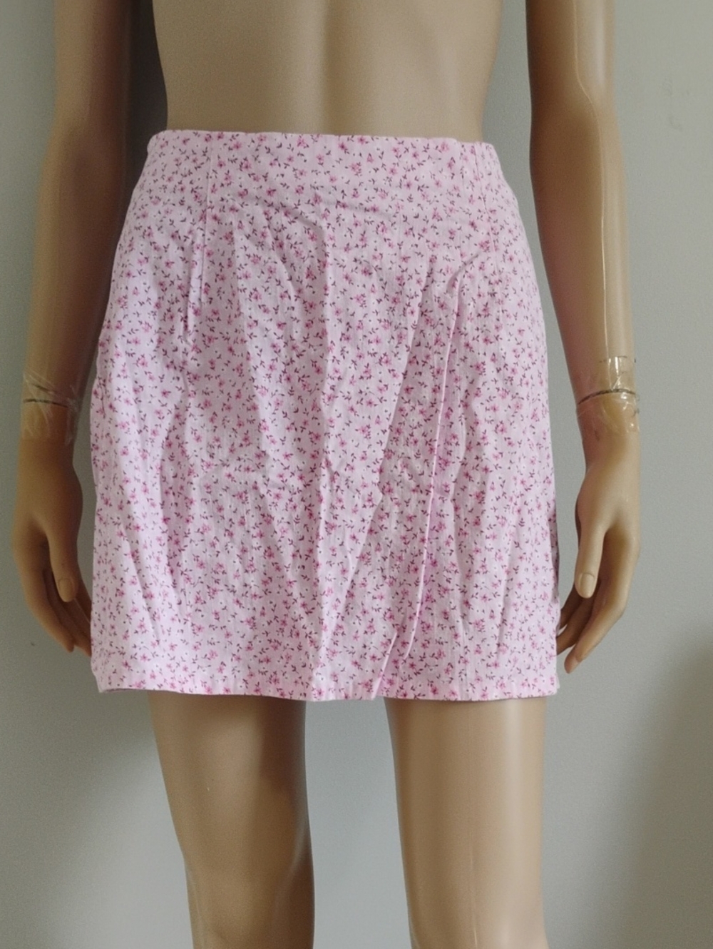 Vintage Y2K Floral Pink Ditsy Print Mini Skirt - Mind Games by Ike & Eddie